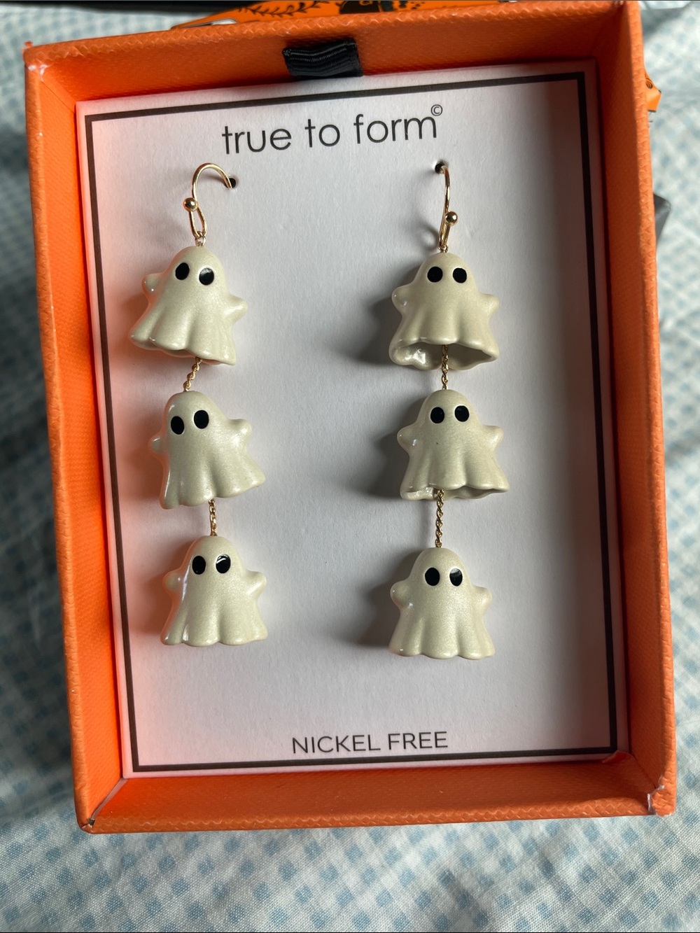 True to Form Dangly Ghost Earrings with Box